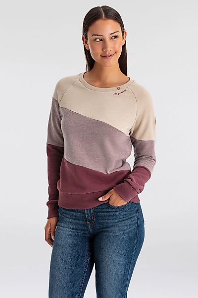Ragwear Sweater "JOHANKA BLOCK", Crew Neck im Color-Blocking Design günstig online kaufen