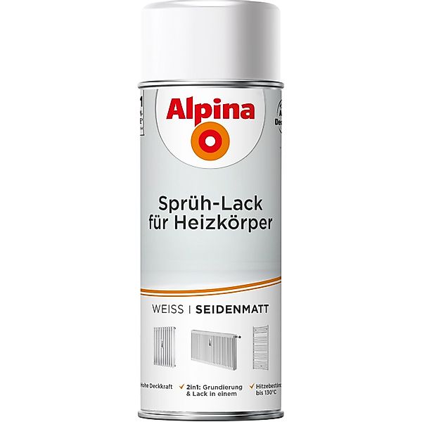 Alpina Sprühlack Sprühlack für Heizkörper weiß seidenmatt günstig online kaufen