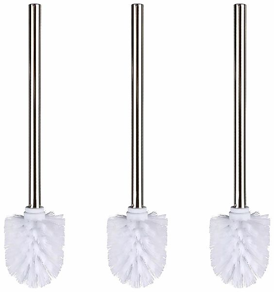 WENKO WC-Reinigungsbürste Set 3 aus Edelstahl  Kunststoff weiß, Durchmesser günstig online kaufen