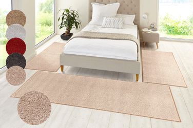 HANSE Home Bettumrandung »Pure 100« Höhe 13 mm 3 Stk. tlg. Kurzflor, Unifar günstig online kaufen