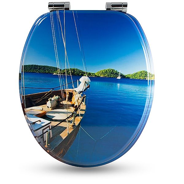 Sanfino WC-Sitz „Boat“ hochwertiger Toilettendeckel mit günstig online kaufen