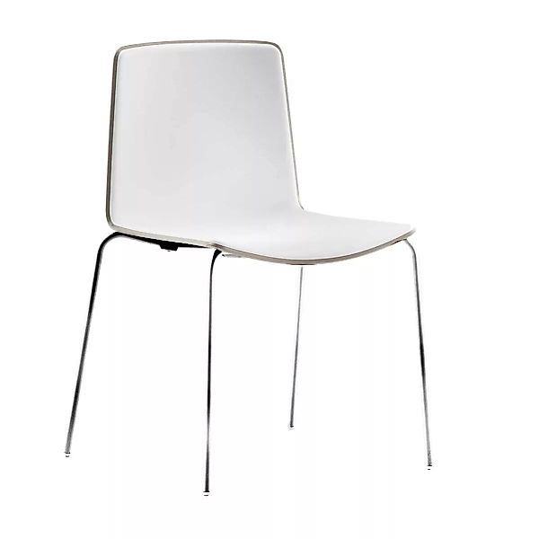 Pedrali - Tweet 890 Bi-Color Stuhl - beige/weiß/HxBxT 80.5x54x52.5cm/Gestel günstig online kaufen