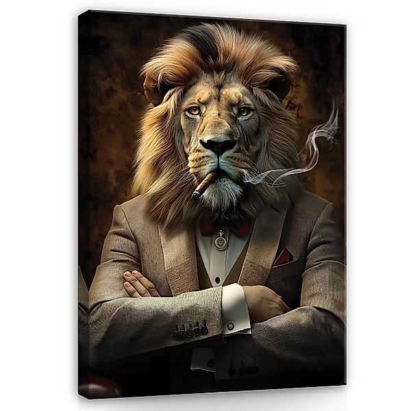 Wallarena Leinwandbild Löwe Abstrakt Motivation Wand günstig online kaufen