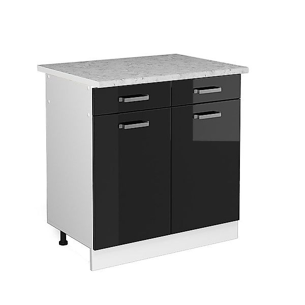 Vicco Schranksystem R-Line Schwarz HG/Weiß 80cm günstig online kaufen