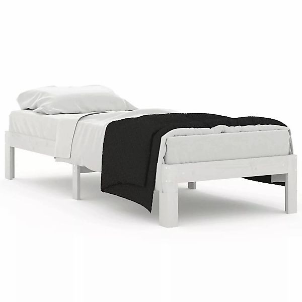 vidaXL Bett Massivholzbett Weiß 75x190 cm günstig online kaufen