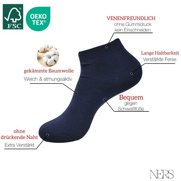 NERS Kurzsocken aus Baumwolle 10-20 Paar, günstig online kaufen