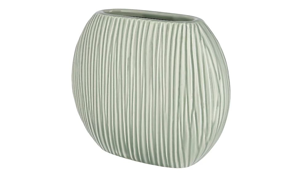 Vase - grün - Keramik - 19 cm - 16 cm - 8 cm - Dekoration > Vasen - Möbel K günstig online kaufen