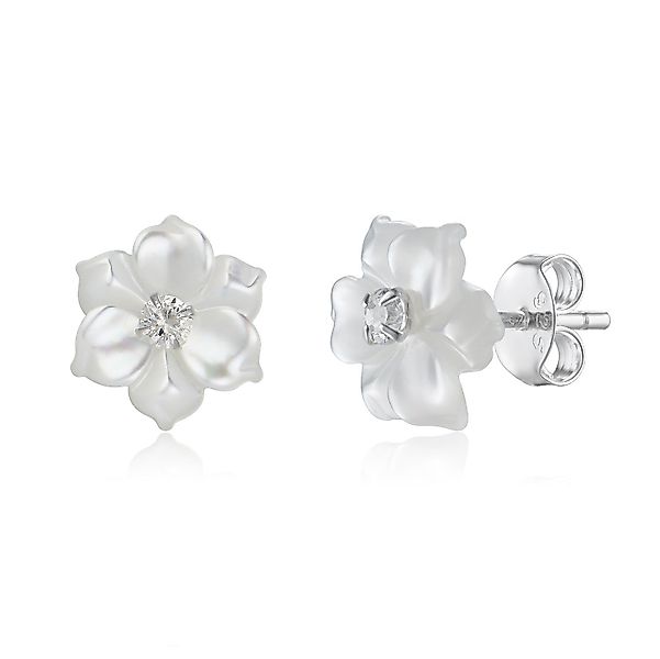 Schöner-SD Paar Ohrstecker Perlmuttohrringe Blume Blüte günstig online kaufen