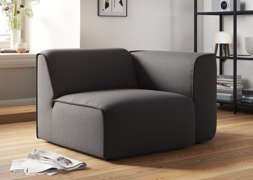 RAUM.ID Sessel "Sofa-Eckelement, Maße B/T/H: 109/97/46 cm" als Modul oder s günstig online kaufen