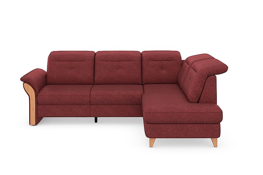 Home affaire Ecksofa "Dangast L-Form" Kopfteilverstellung, wahlweise mit mo günstig online kaufen