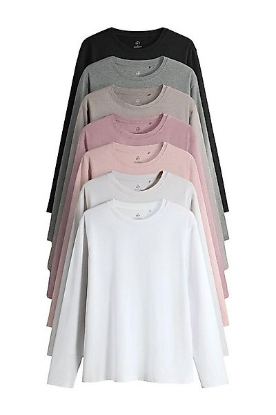 The Set Langarmshirt The Set Essential Langarmshirts, 7er-Pack (7-tlg) günstig online kaufen