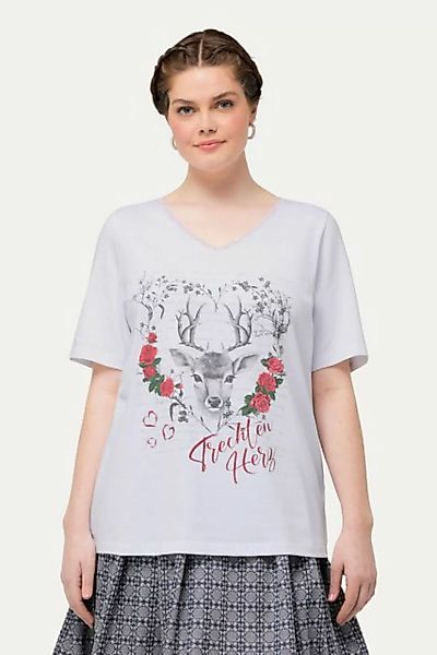 Ulla Popken T-Shirt T-Shirt Trachtenherz Classic Halbarm günstig online kaufen