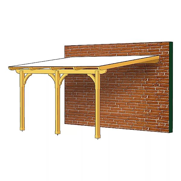 Skan Holz Terrassenüberdachung Rimini 434 cm x 350 cm günstig online kaufen