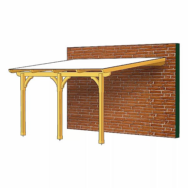 Skan Holz Terrassenüberdachung Rimini 434 cm x 350 cm günstig online kaufen