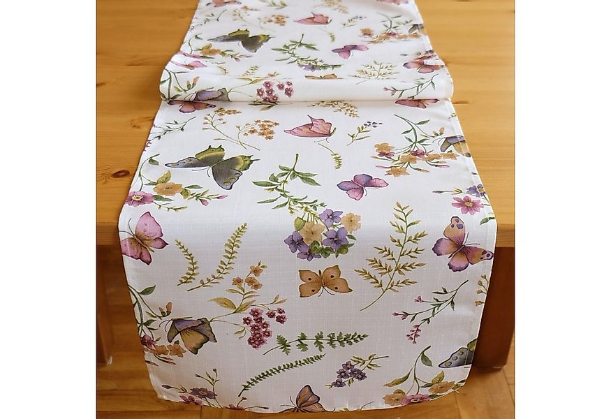 texpot Tischdecke Druckmotiv Schmetterling Frühling Sommer Tischläufer (1-t günstig online kaufen