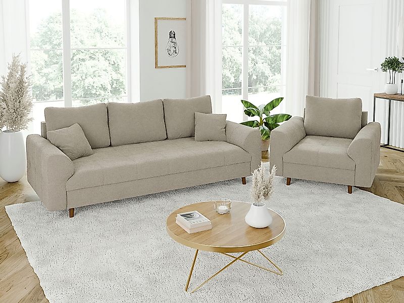 S-Style Möbel Polstergarnitur 3+1 Leif mit günstig online kaufen