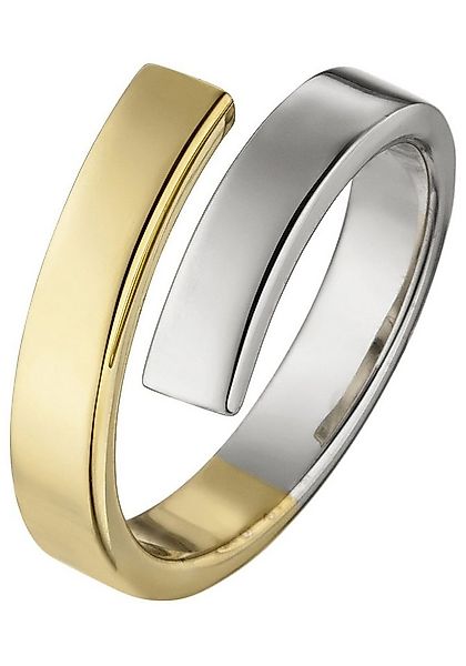 JOBO Silberring, offen 925 Silber bicolor vergoldet günstig online kaufen