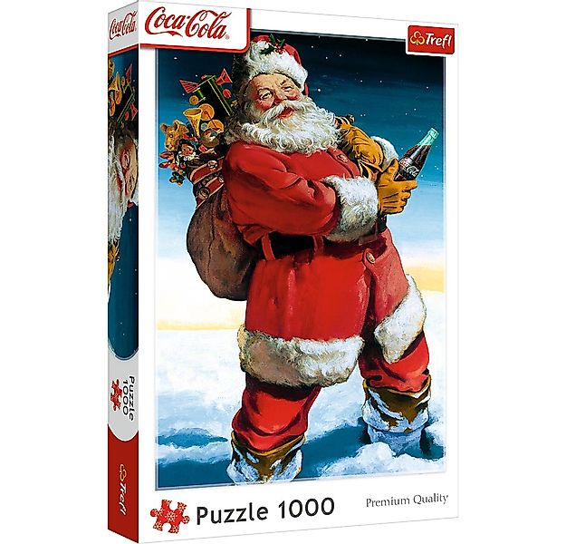 Trefl Puzzle Coca-Cola Weihnachtsmann im Schnee 1000 Teile Puzzle, 1000 Puz günstig online kaufen