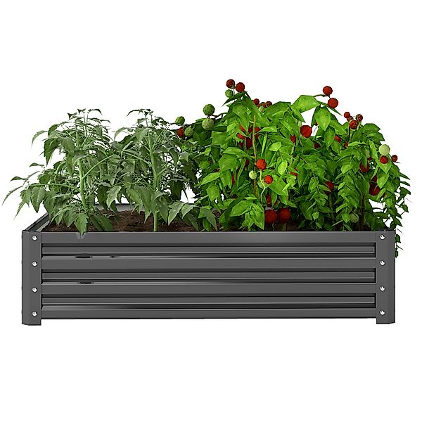 Outsunny Hochbeet, Blumenkasten, Gemüsebeet, Pflanzkasten, Kräuterbeet für günstig online kaufen