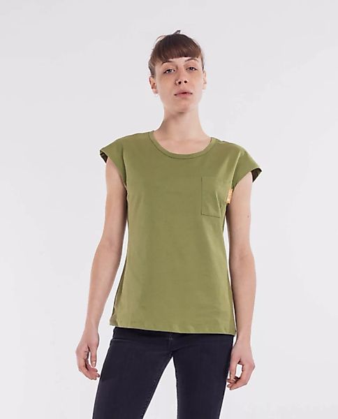 Damen T-shirt Mit Brusttasche Aus Bio-baumwolle - Olivia günstig online kaufen