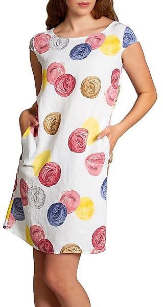 Caspar Sommerkleid SKL033 leichtes knielanges Damen Sommer Leinenkleid mit günstig online kaufen