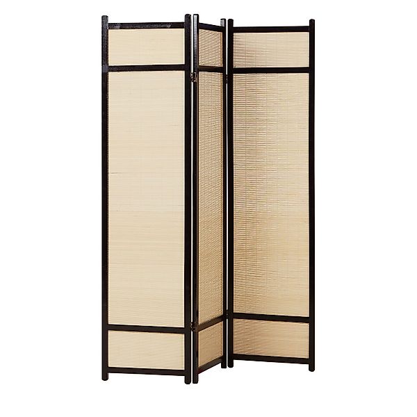 Homestyle4u Paravent Holz Raumteiler Bambus Schwarz günstig online kaufen