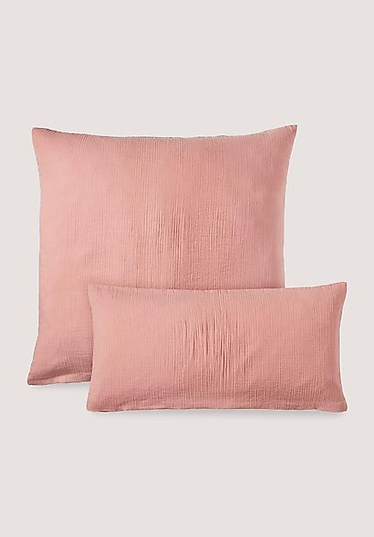 hessnatur Musselin Kissenbezug aus Bio-Baumwolle - rosa - Größe 40x80 cm günstig online kaufen