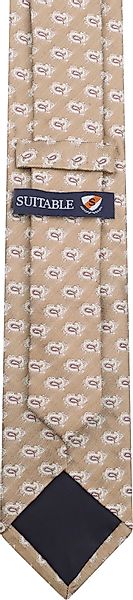 Suitable Krawatte Seide Paisley Beige - günstig online kaufen
