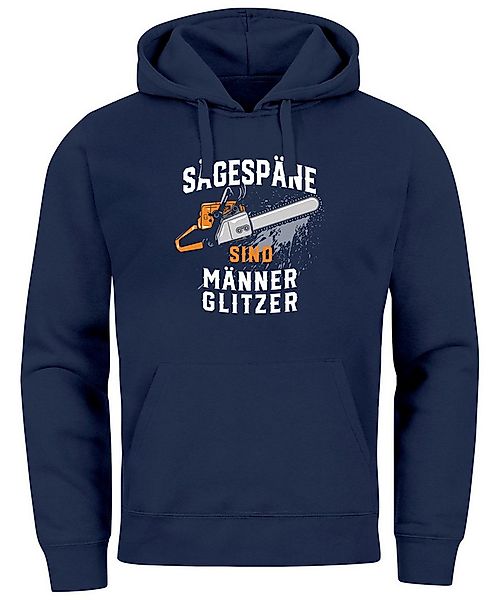 Neverless Hoodie Hoodie Herren Spruch Sägespäne sind Männer-Glitzer Motiv H günstig online kaufen