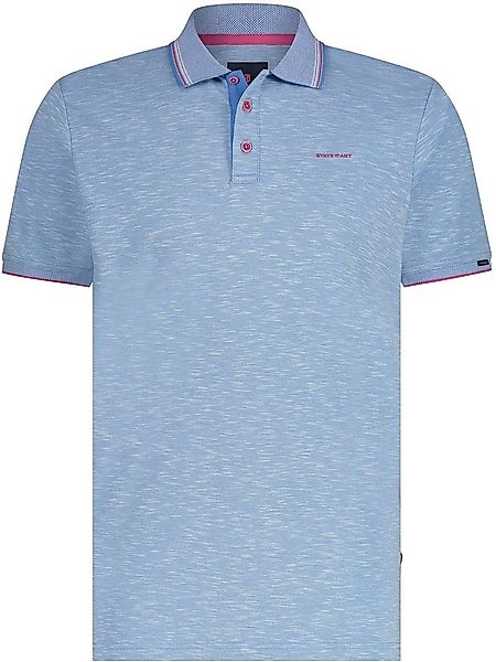 State Of Art Piqué Polo Melange Blau - Größe M günstig online kaufen