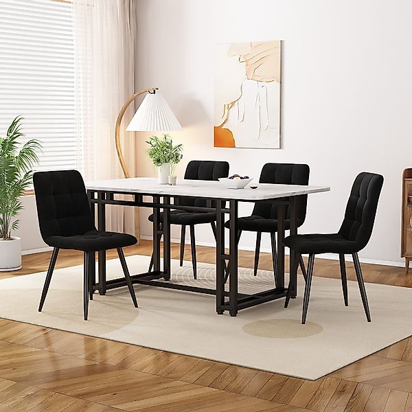 JOIVI Essgruppe Esstisch mit 4 Stühlen günstig online kaufen