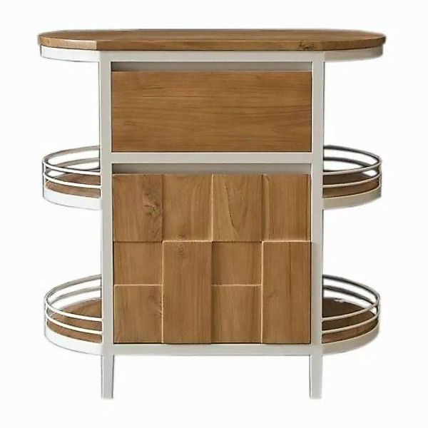 Waschbeckenunterschrank Magnia Teak Massivholz günstig online kaufen