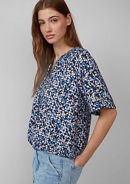 s.Oliver Kurzarmbluse Bluse Strukturierte Bluse mit Halbarm im O-Shape günstig online kaufen