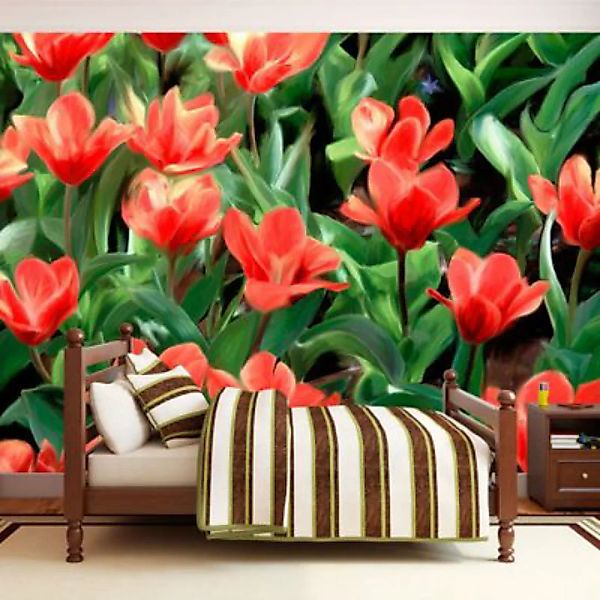 artgeist Fototapete Painted flowers mehrfarbig Gr. 250 x 193 günstig online kaufen