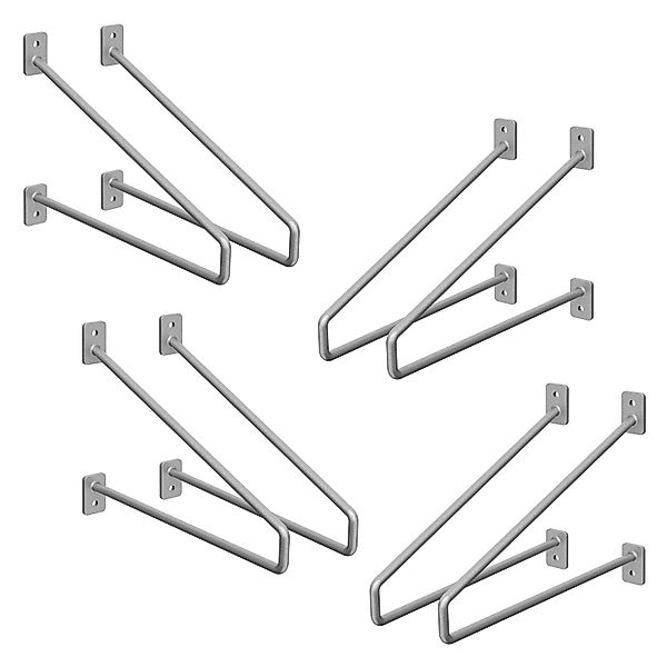 ML-Design 8 Stück Regalhalterung 265 mm Silber aus Stahl Haarnadel Schweben günstig online kaufen