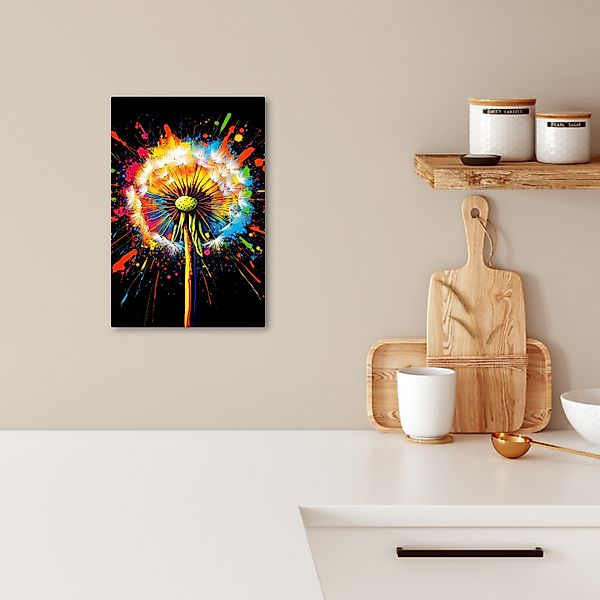 OneMillionCanvasses® Leinwandbild Löwenzahn - Graffiti - günstig online kaufen