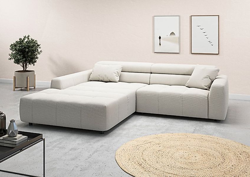 3C Candy Ecksofa »Denver auch mit Cord- und Easy care-Bezug, Kopfteilverste günstig online kaufen