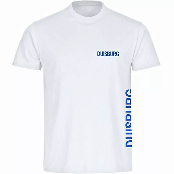 multifanshop T-Shirt Herren Duisburg - Brust & Seite - Männer günstig online kaufen