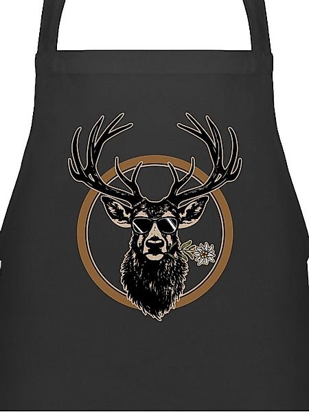 Shirtracer Kochschürze Cooler Hirsch Hirschgeweih Jäger, (1-tlg), Grillschü günstig online kaufen
