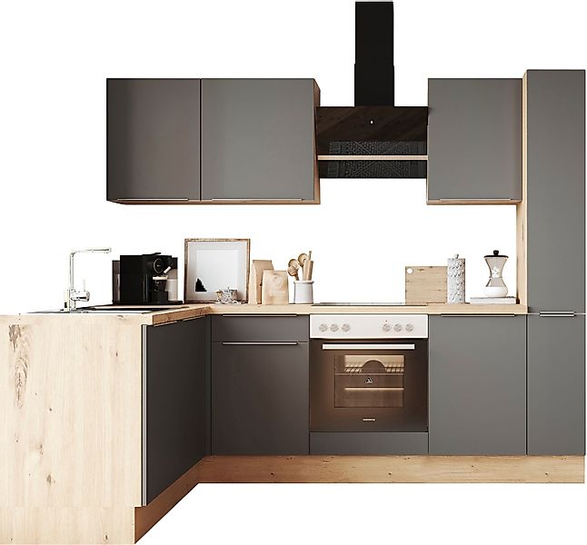 RESPEKTA Winkelküche "Safado aus der Serie Marleen" Breite 250 cm, mit Soft günstig online kaufen