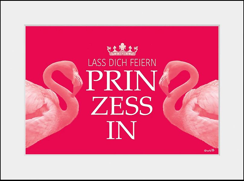 queence Bild »PRINZESSIN«, (1 St.), HD Premium Poster-Druck inkl. Holzrahme günstig online kaufen