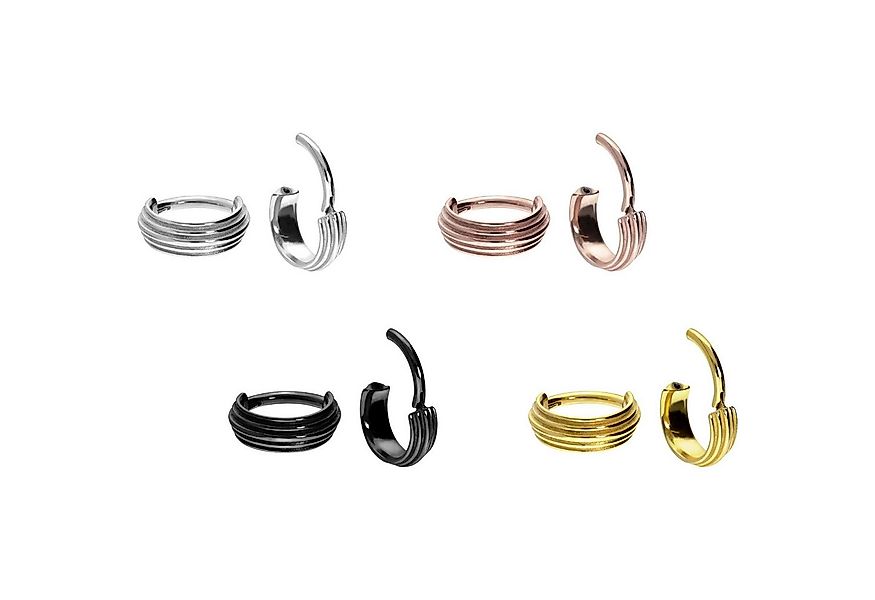 PIERCINGLINE Nasenpiercing Chirurgenstahl Segmentring Clicker 5 RINGE Ohrpi günstig online kaufen