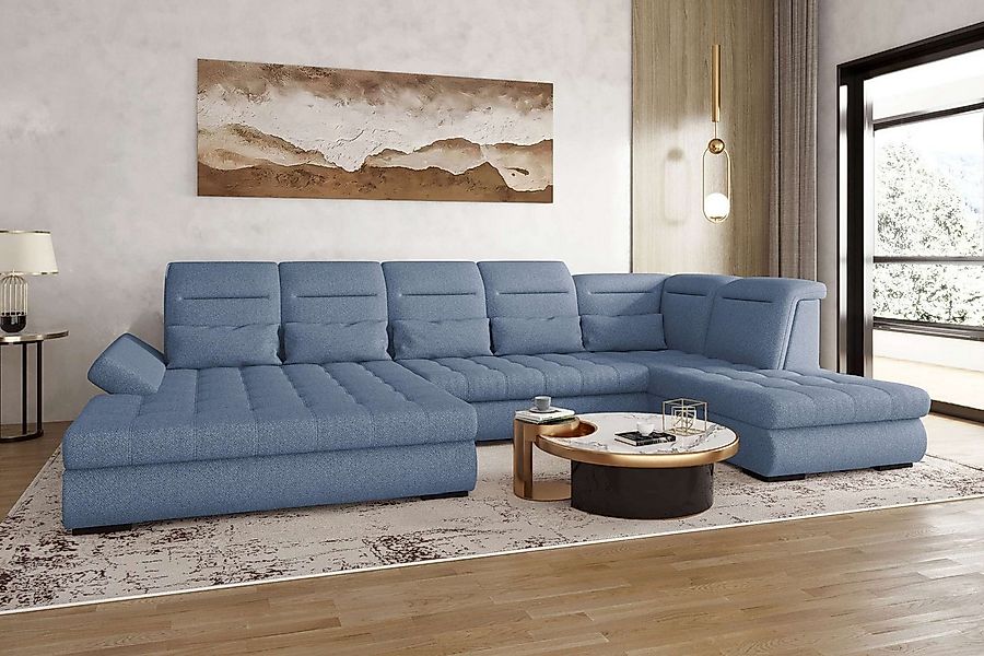 99rooms Wohnlandschaft Toscana, Sofa, U-Form, Rundumbezug aus Strukturstoff günstig online kaufen