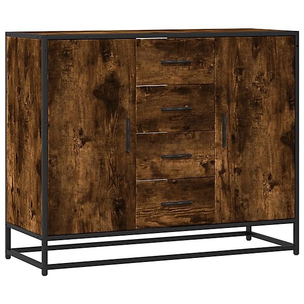 vidaXL Sideboard Räuchereiche 92x35x76 cm Holzwerkstoff 3300827 günstig online kaufen