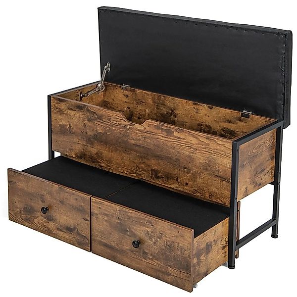 Costway Schuhbank Gepolstert 2 Schubladen 101 x 41 x 58 cm 150 kg günstig online kaufen