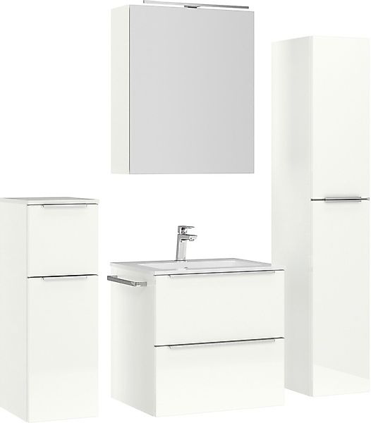 nobilia® Badmöbel-Set »Levere« vormontiert, mit Soft-Close, 4 Stk. tlg. ink günstig online kaufen