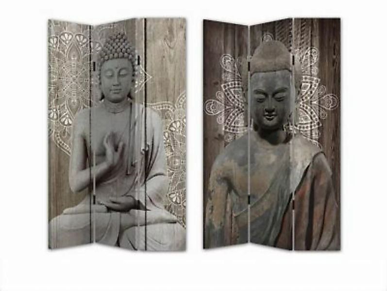 HTI-Line Paravent Buddha 3 bunt günstig online kaufen