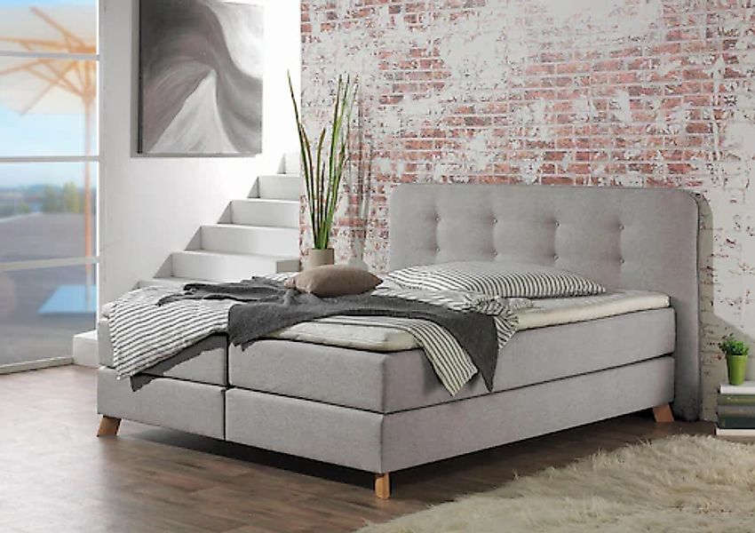 Home affaire Boxspringbett "Cecina", in 5 Breiten, 3 Ausführungen, 2 Härteg günstig online kaufen