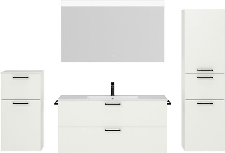 nobilia® Badmöbel-Set »Tolvina« vormontiert, mit Soft-Close, 4 Stk. tlg. günstig online kaufen