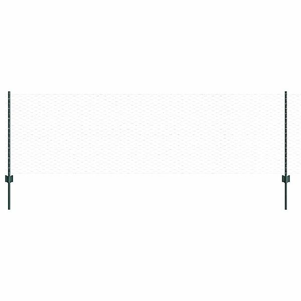 vidaXL Zaun mit Pfosten Grün 0,8 x 10 m Stahl und PVC 3336678 günstig online kaufen